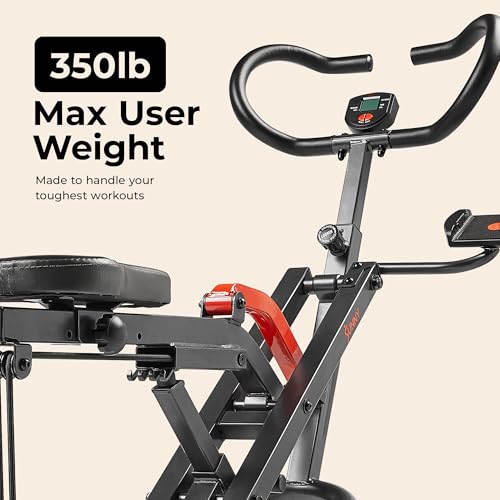 Sunny Health & Fitness Row-N-Ride Trainer folded view