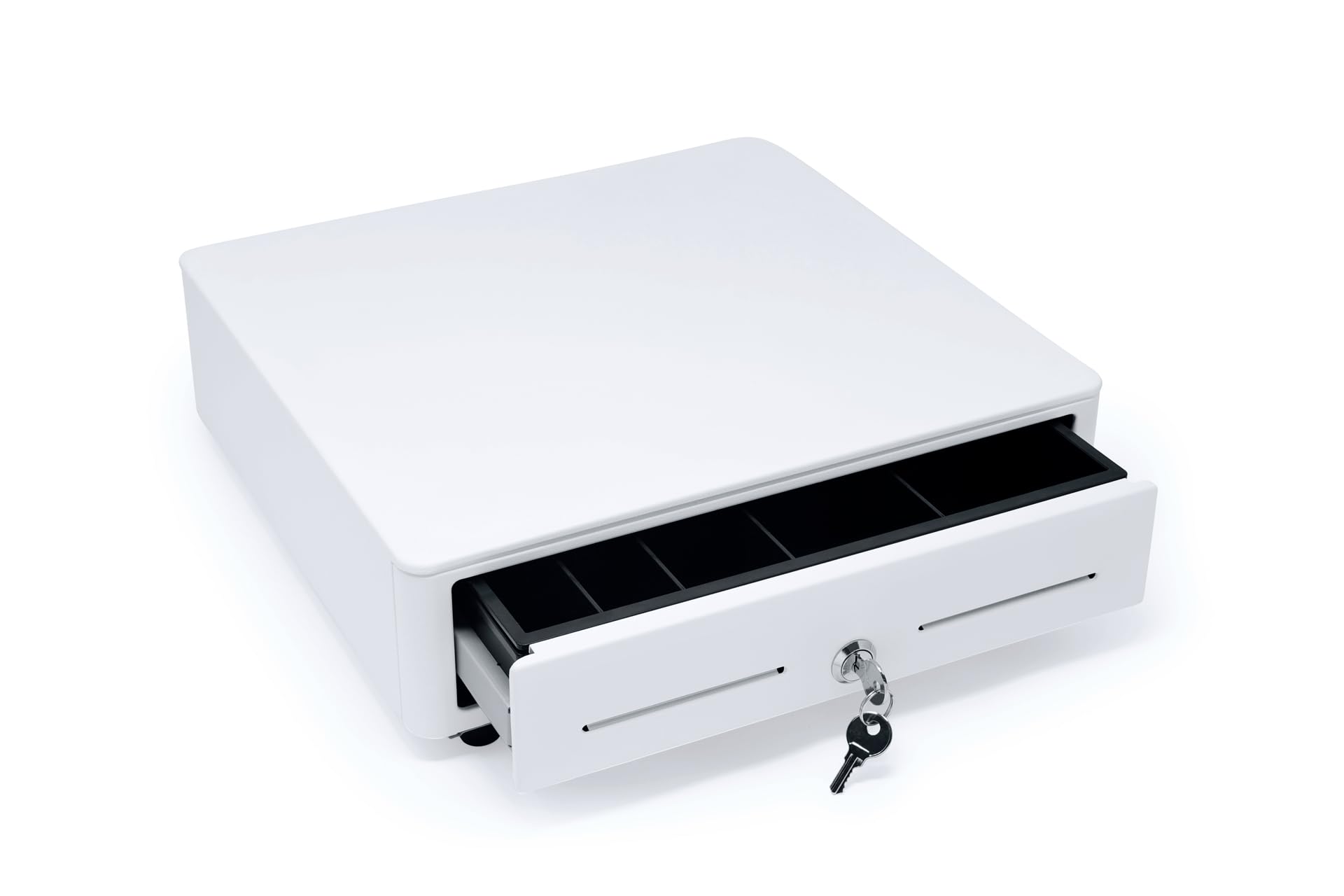 Cassetto per Registratore Cassa Bianco Porta Contanti ideale per RCH WALL MEC, ONDA, PRINT-F RT, SMART E SMART INFINITY, 3I FAST RT con Serratura, Bianco, per Registratore di Cassa