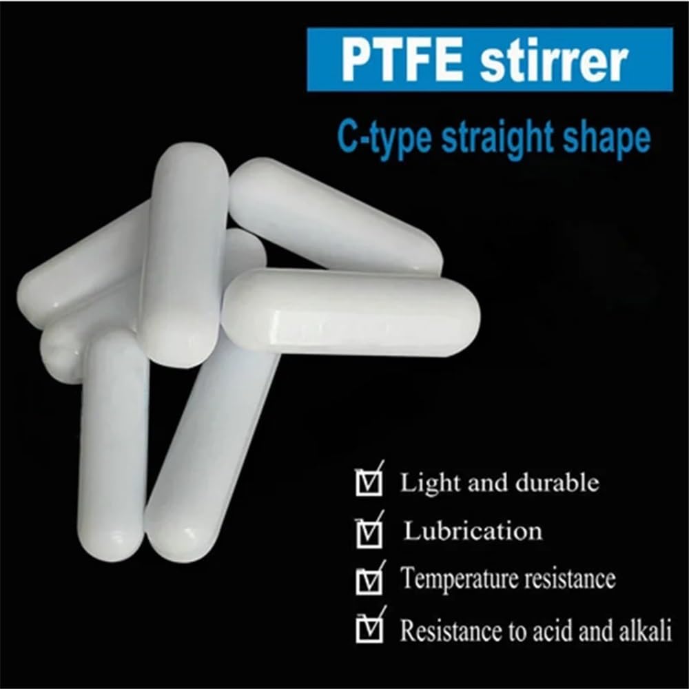 Mieszadło, prosty pręt magnetyczny typu C do wysokich temperatur laboratoryjnych 3-8 mm x 5-50 mm (7 x 25 mm, 10 sztuk)