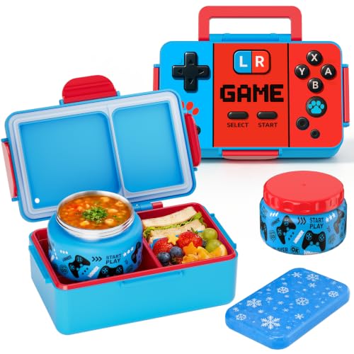 Image of Bento Lunch Box for Kids-3 Compartment Leak Proof Insulated Lunch Container