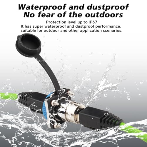 RJ45 Panel Mount Coupler Waterproof CAT6 miniatura 2