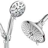 JDO High Pressure Handheld Shower Head with 6 Spray Modes & 5 Inch High Pressure Shower Head with 5