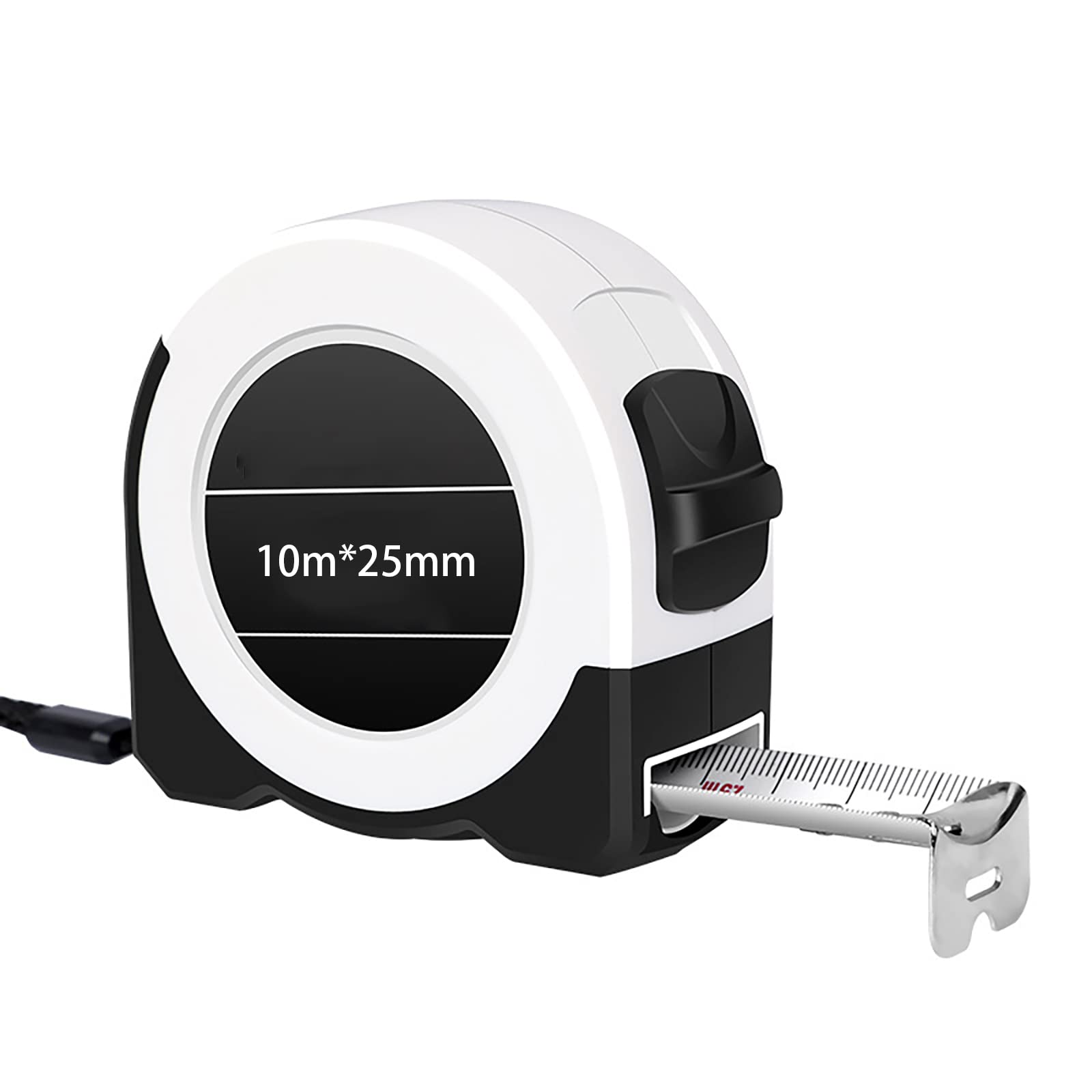 Matte Finish Tape Measure, 10M Stainless Steel Tape Measure with Nylon Coating, Retractable Self-Locking Tape Measure with Rubber Protective Sleeve
