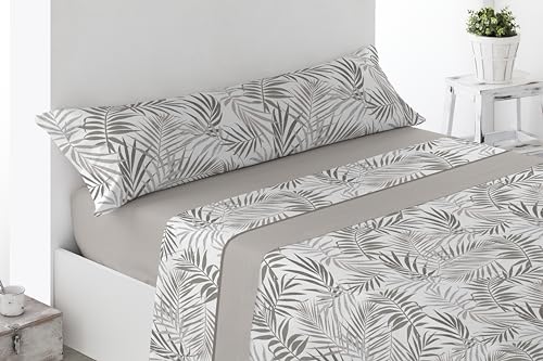 Cabello Textil Hogar Juego de sábanas Estampadas - Disponibles en 3 y 4 Piezas - Varios tamaños, diseños y Colores - Microfibra Transpirable Extra Suave (Besal Beige, Cama de 180 cm (180x190/200cm))