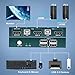 KVM Switch HDMI 2 Port, 4 USB 2.0 Hub, UHD 4K@30Hz, Support Wireless Keyboard and Mouse, No Power Require, with HDMI and USB Cables