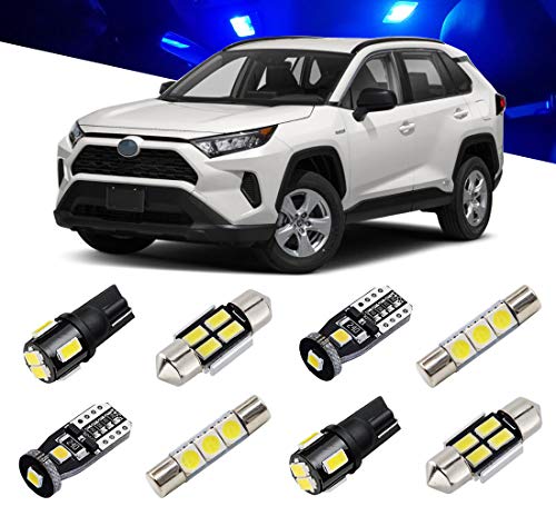 Kit de Luces LED Interiores Azul para Toyota RAV4 2016-2022 miniatura 1