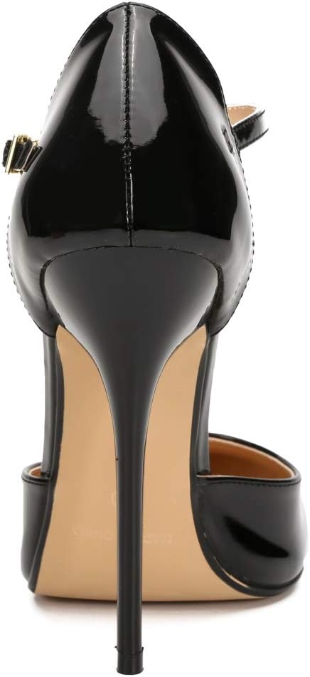 MAIERNISI JESSI Unisex Men's Women's Round Toe Ankle Buckle D-Orsay Stiletto High Heel Pumps - Image 5