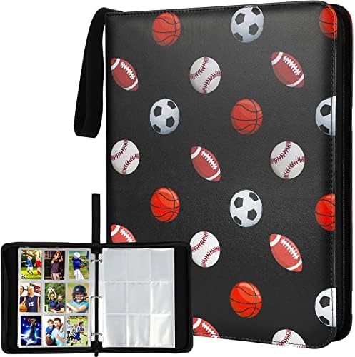 WOT I 900 Pocket Trading Card Binder With Zipper - Double Sided Sleeves For Baseball/Football Cards - View #11