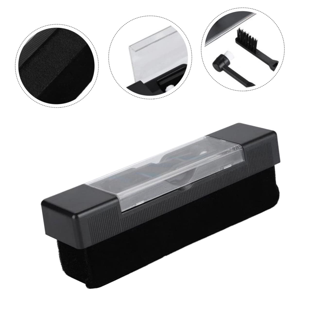 POPETPOP 1set Portable Vinyl Record Cleaning Brush -Static Phono Care Tools for Thorough Cleaning of Turntables and Musical Instruments and Accessories for Record Players