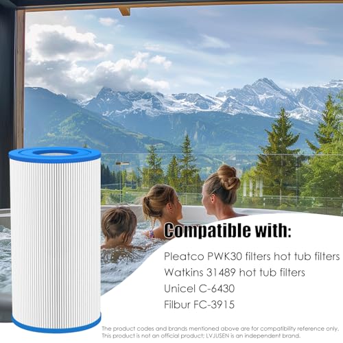LVJUSEN 0969601 Replacement Filter Compatible with Tri-x Hot Springs Hot Tub, Replaces Prodigy Filter, 73178, 73250, Watkins 31489, PWK30-5 Pack by LVJUSEN - Image 3