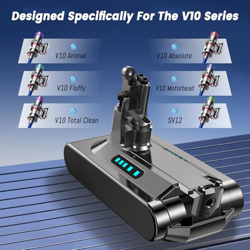 Image of V10 Battery Replacement Compatible with Dyson V10 Animal Absolute Fluffy Motorhead Cyclone SV12 Series Vacuum