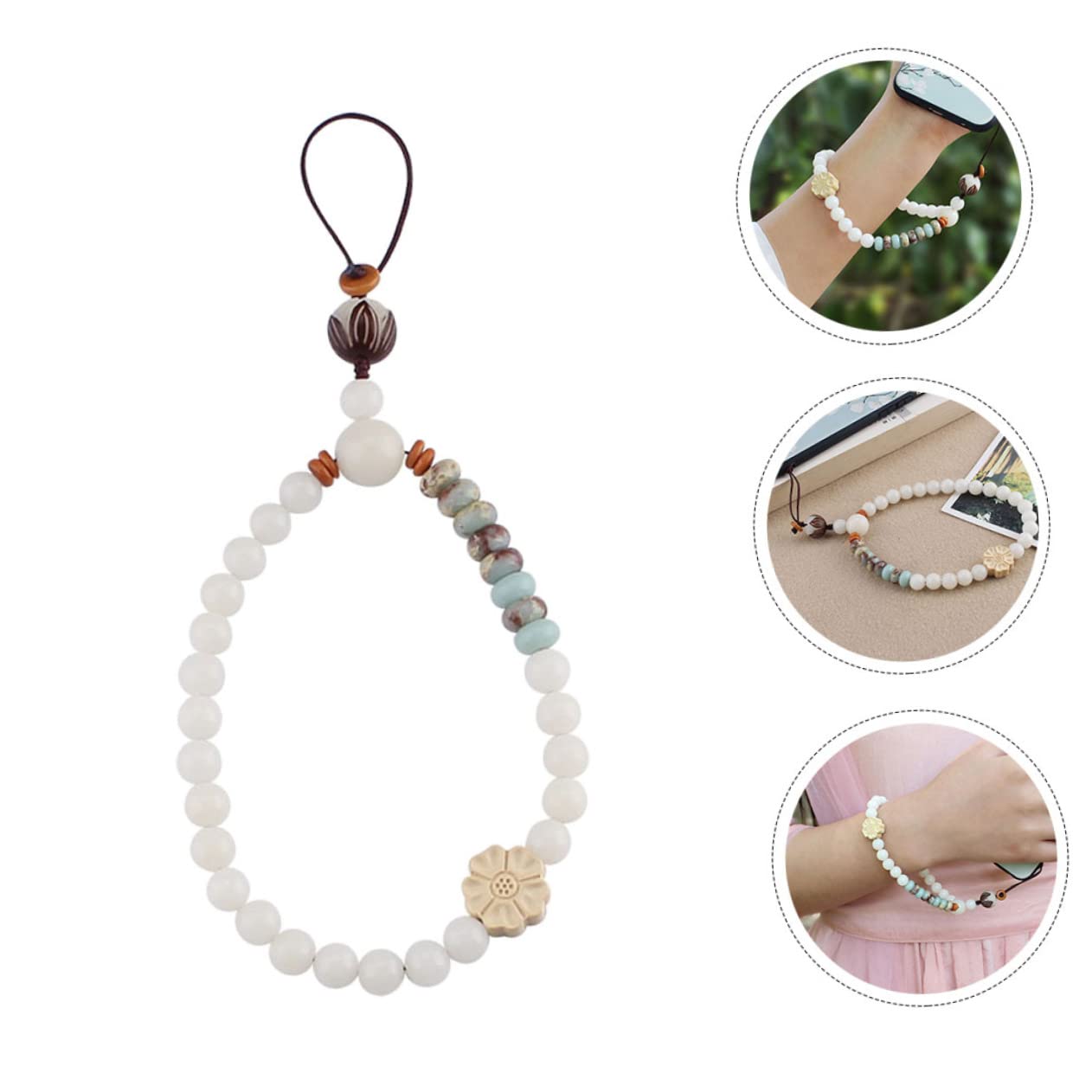 SHINEOFI Cadena de Teléfono Móvil Lanyard Decorativo para Colgar Compatible con Múltiples Dispositivos de Único