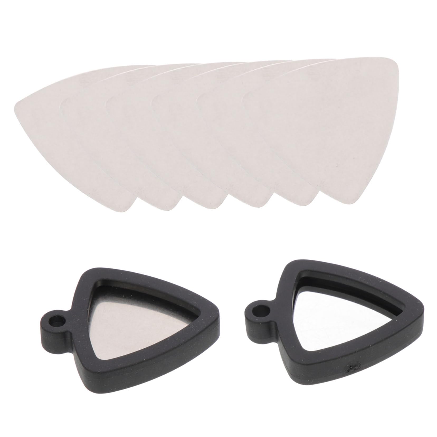 HEMOTON 3 Set Di Portachiavi Con Plettro Per Chitarra Porta Plettri in Silicone Per Chitarristi Basso Ukulele