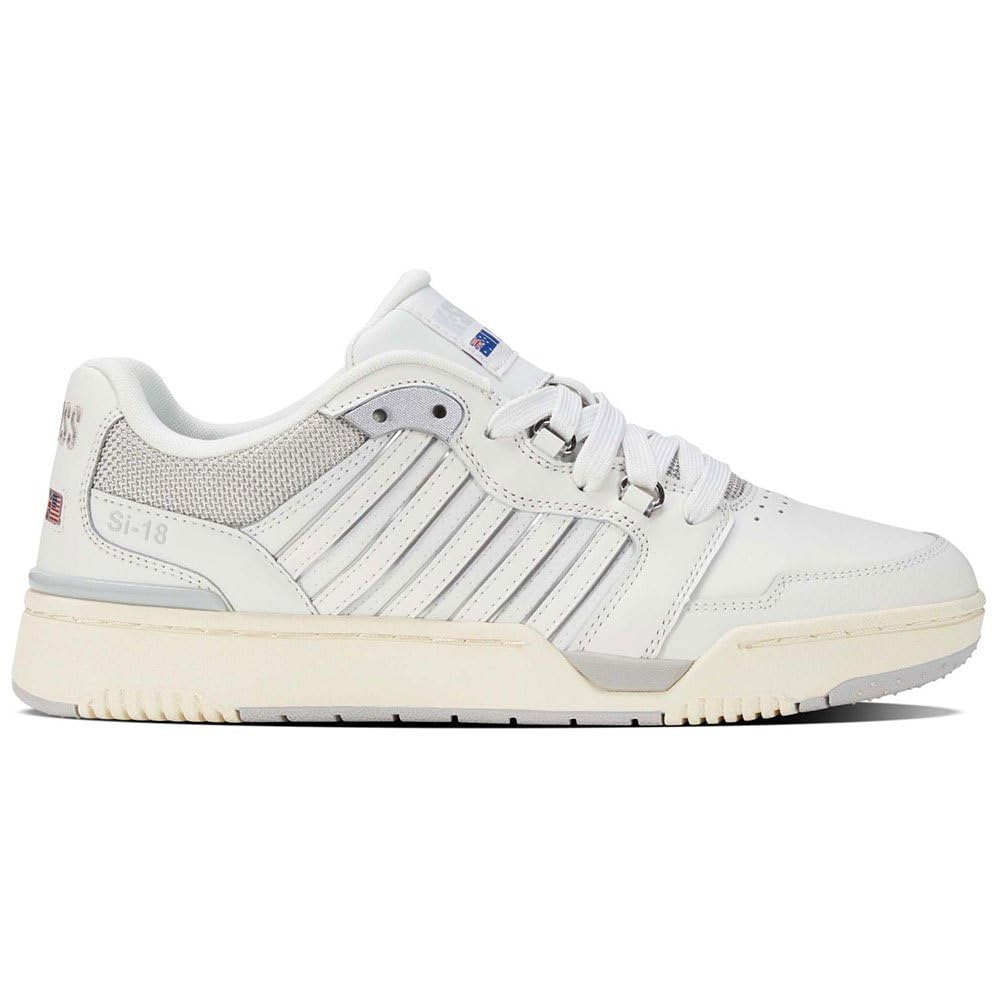 K-Swiss Leder Turnschuhe Rival Si-18 weiß