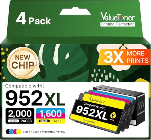 Cartouches d'encre HP 952 XL pack de 4 rechanges remanufacturées pour Pro 8710 8720 7720