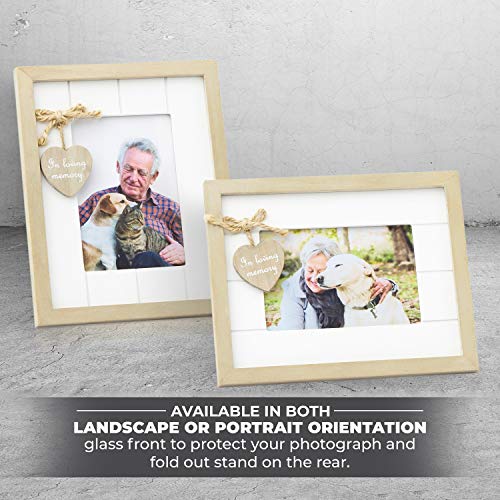 Rustikaler Holz-Fotorahmen für Haustiere, mit Herz-Verzierung, Portraitausrichtung – Bild 5