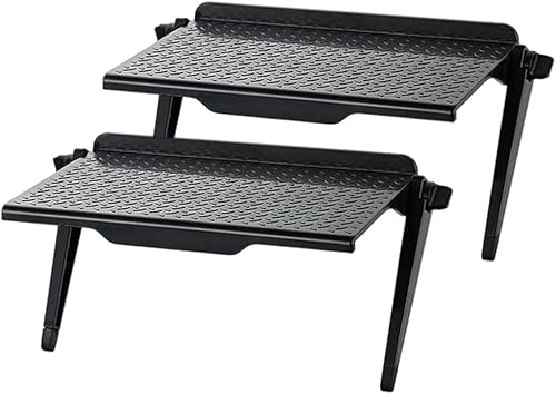 Miniatura 2 de TV Top Shelf Adjustable Screen Top Storage Bracket Plastic Computer Holder 12x4x1inch 2PCS