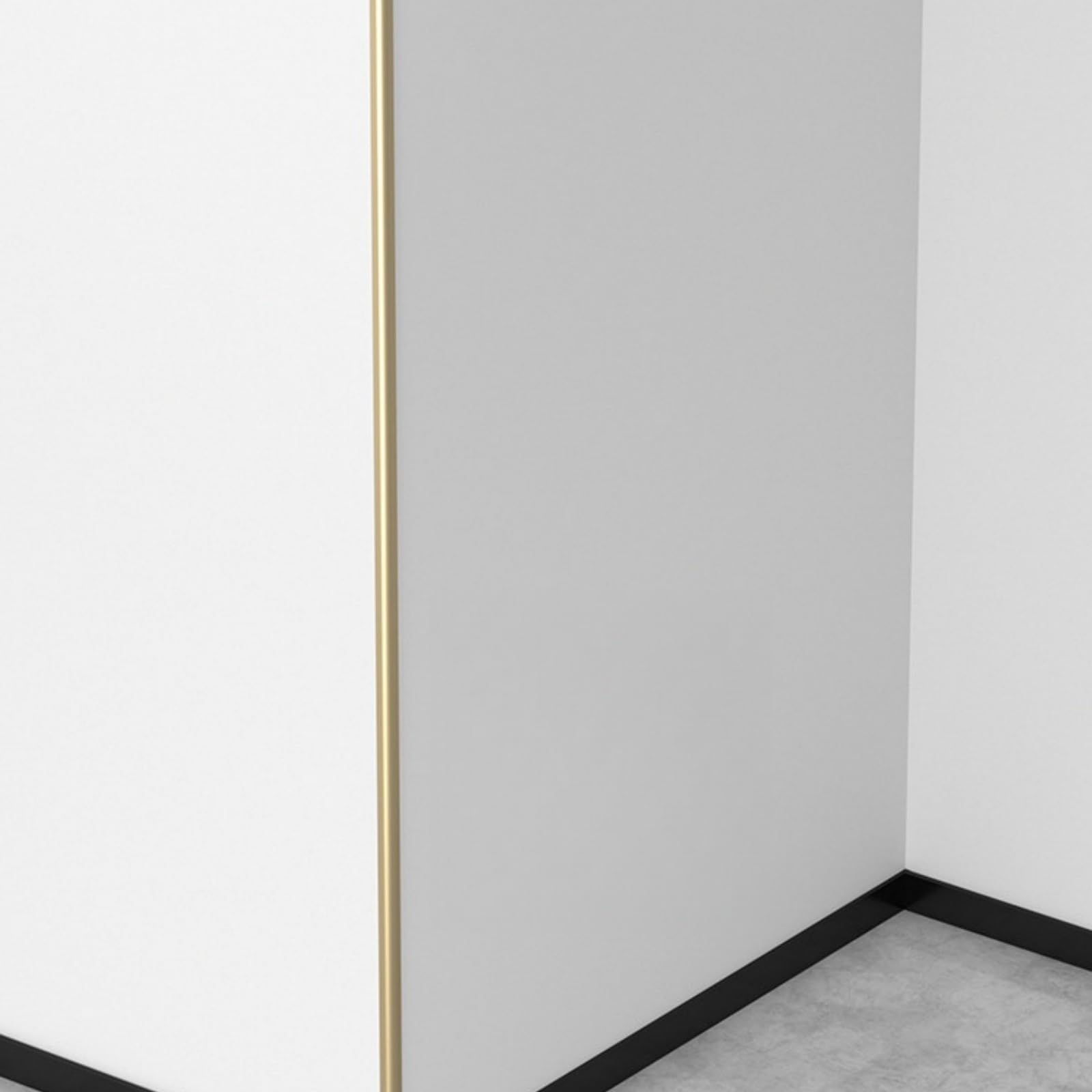 Lot de 3 profilés d'angle en aluminium pour protection des sols et des murs, imperméables et durables pour la maison et la cuisine (bronze, 30 mm)