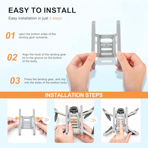 STARTRC Mini 2 SE Mini 4k Landing Gear Leg Foldable Extended Kit for DJI Mini 2 SE/Mini 4k/Mini 2/Mavic Mini Drone Accessories (Not Including Drone)