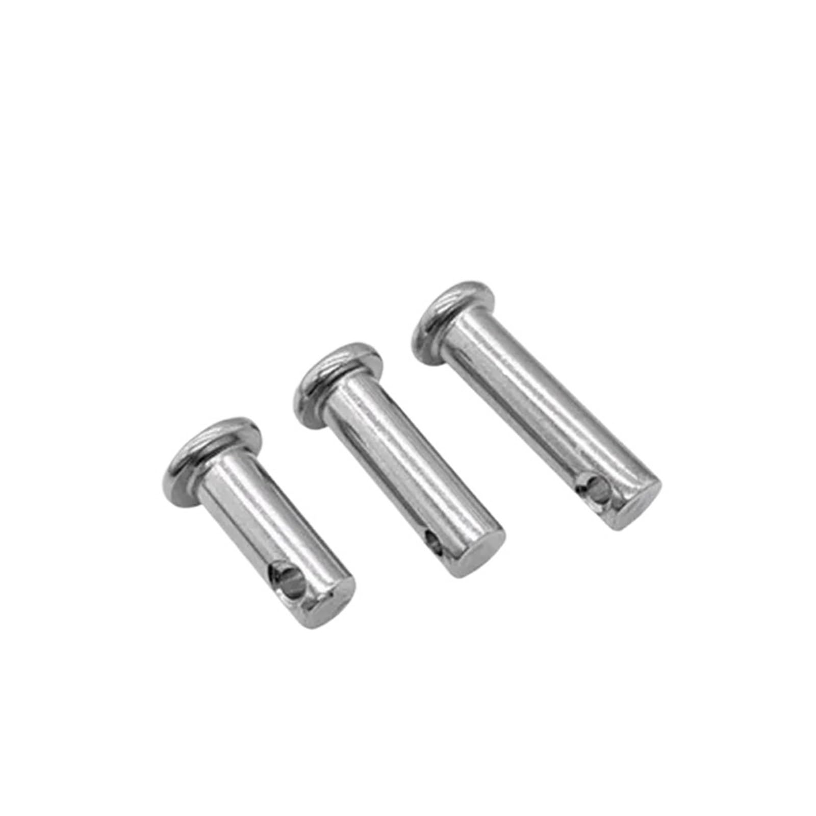 Clevis Pins, Stainless Steel Clevis Pins Flat Head Hole Cylindrical M3-M8 16-30mm(L is 20mm,M6 10pcs)