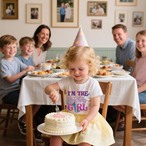 Image of Birthday Girl Tshirt Toddler Birthday Shirts Tees Little Kids Top Outfit Cotton Short Sleeve 2nd 3rd 4th 5th 6th 7th 8th