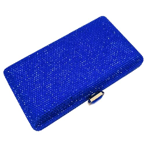 Image of Boutique De FGG Crystal Evening Bags for Women Formal Party Box Clutch Wedding Rhinestone Handbags Bridal Clutch Purse,Mini