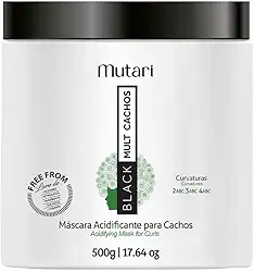 Máscara Acidificante Para Cachos - Black Mult Cachos - 500G, Mutari