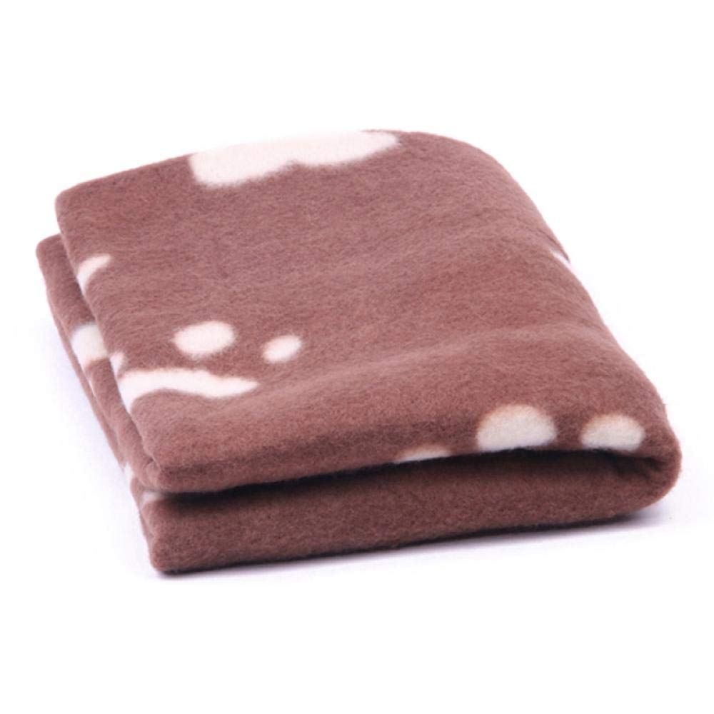 Coperta per Gatti Pet Morbida Coperta Calda Cane Gatto Carino Floreale Zampa Letti Cucciolo Doppia Faccia Mat per Divano Auto Sedile Posteriore 5Pz Blu