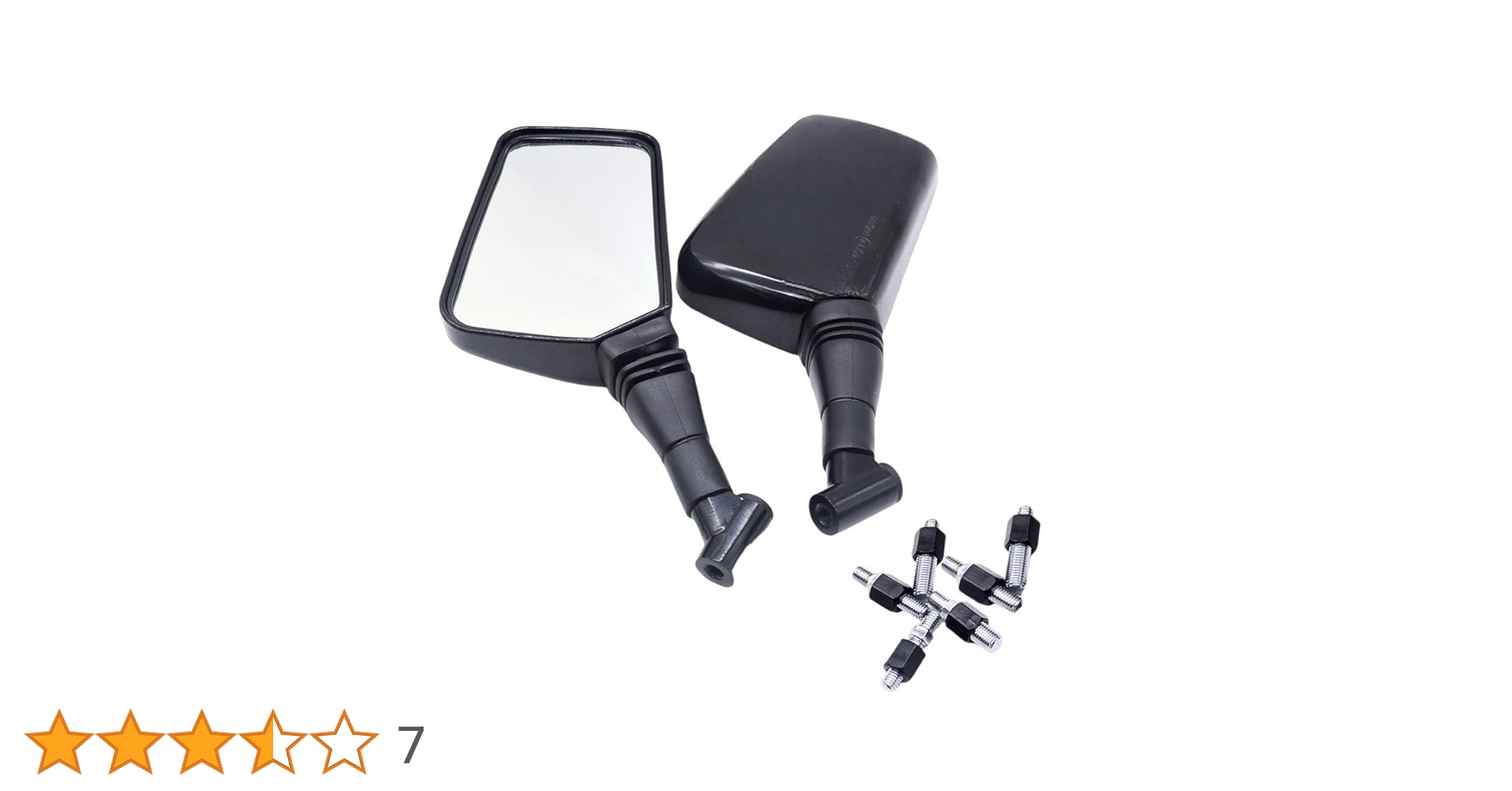 Amazon | Kanoan バイク ミラー スクエア 角型 8mm 10mm 汎用 正