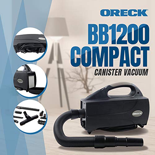 Oreck Compact Canister Vacuum Cleaner, Portable Handheld Vacuum for Carpet and Hard Floors, Lightweight, Powerful Suction with Versatile Tools, Corded Canister Vacuum Cleaners for Home Use by Oreck - Image 2