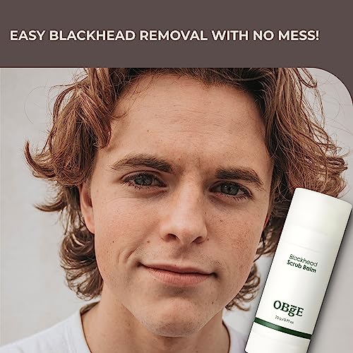 Obge Blackhead Scrub Balm (0.7Oz) - Moisturizing Scrub Stick For Blackhead Removal, Pore Minimizing, Gentle Exfoliation & Moisturization. Tea Tree, Green Tea & Heartleaf. #TOP4