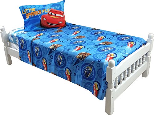 Disney 3pc Cars Twin Bed Sheet Set Lightning McQueen City Limits Bedding Accessories
