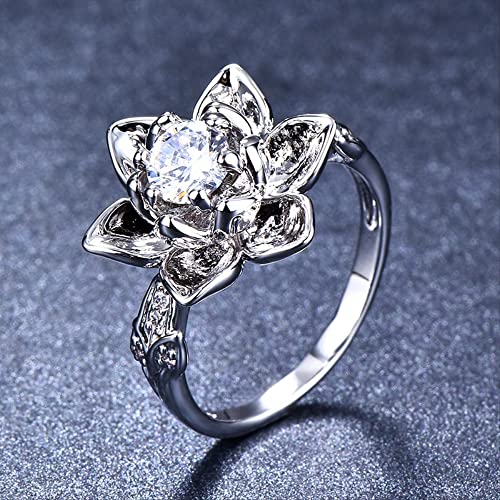 Bague fleur en argent S925 idéale pour mariages et soirées chics