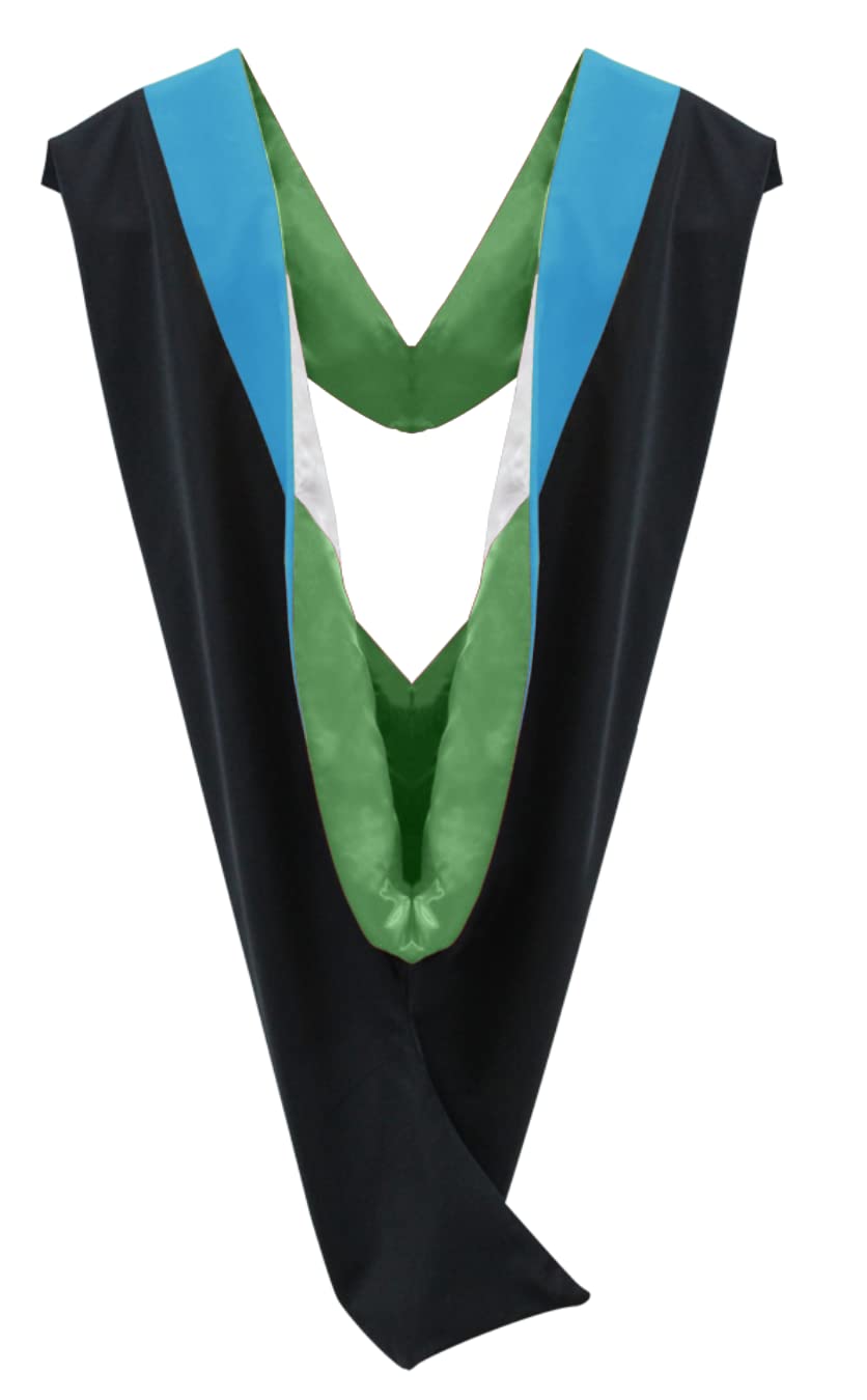 Master Graduation Deluxe Hood (Nursing, Social Work, Theology, MBA, M.Ed, M.Sc.) Apricot Salmon Peacock