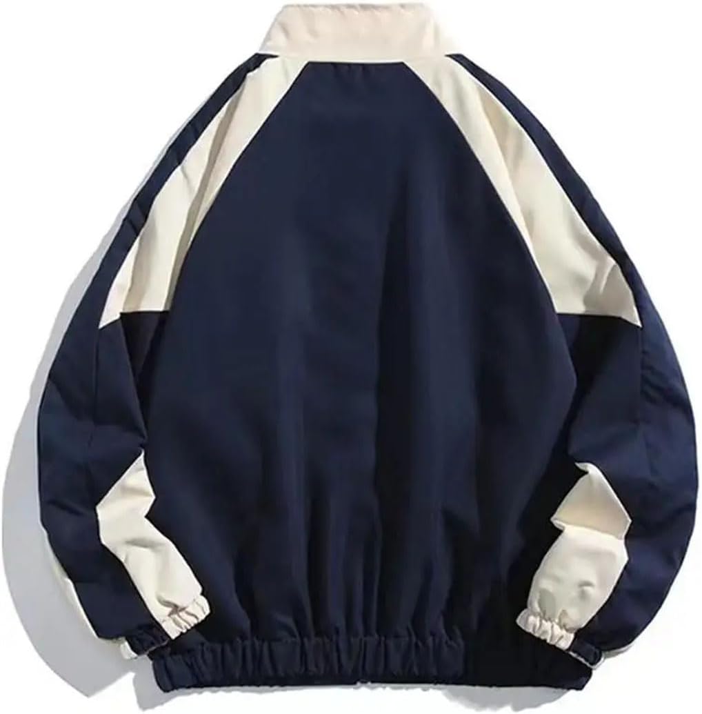 Men Varsity Jacket High Street Color Block Windbreaker Coats Spring Autumn Thin College Jackets