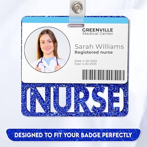 Badge d'infirmière horizontal pailleté le cadeau idéal pour soignante - 4