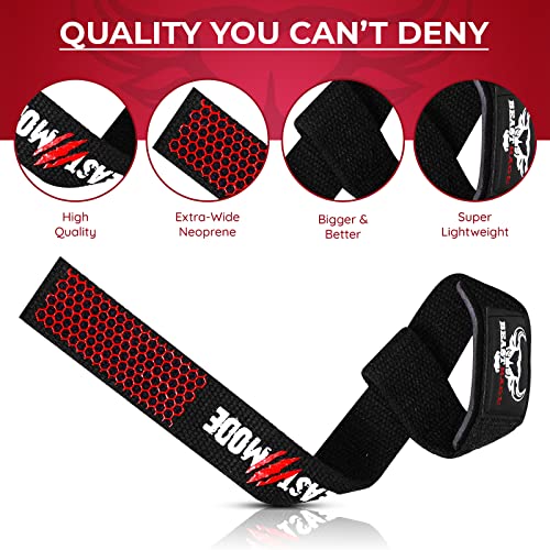 BEAST RAGE Gewichthefriemen met gewatteerde polssteun, fitnessriemen met gel-flex handgrepen voor powerlifting en… - Image 8