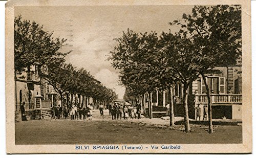 1932 Silvi Spiaggia Teramo Via Garibaldi Guller Pescara Roma FP B/N VG ANIM Cartolina Postale