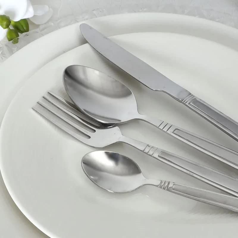 Homes r us Jonas 24-Piece Stainless Steel Cutlery Set, Chrome