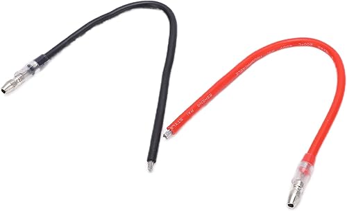 Miniatura 8 de Dilwe Cable de motor RC, enchufe de goma de 0.157 in, silicona 16 AWG, cable de núcleo premium, 392.0 F, para motores cepillados 380390540550775795,
