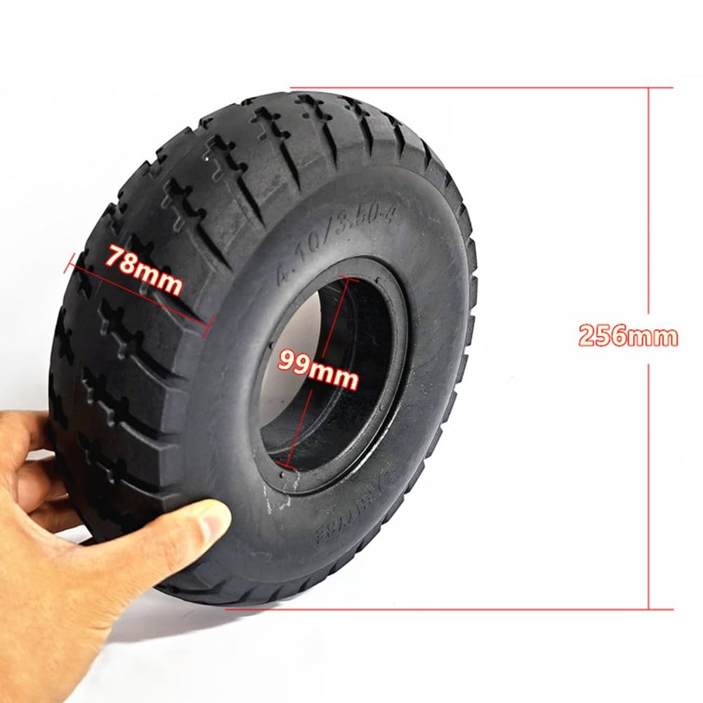 EasyByMall Pneumatico in gomma 4.10/3.50-4 260x85 3.00-4 per ruote di ricambio per scooter e carrelli, a prova di foratura