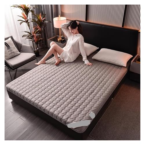 Matratze Baumwoll-Matratzenauflage, Schlafzimmer, King-Size-Bett, Massage-Schwamm-Matratze for Schlafen, Bettlaken, einzelnes Paar, Tatami-Bodenauflage(A,9cm 120x200cm) – Bild 5