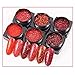 Red Nail Art Glitter Sequins Red Crystal Diamond Sparkly Nail Powder Valentine's Day Nail Supplies New Year Wedding Shiny Nail Flakes for Women Girls Holographic Manicure Tips Charms Pigment 6 Boxes