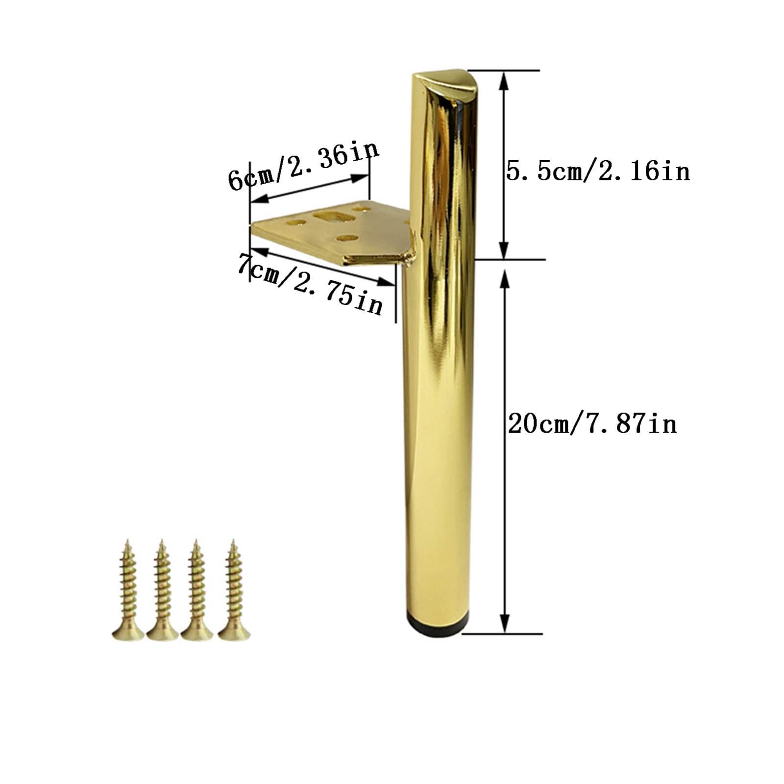Patas de metal para muebles, paquete de 4 patas de sofá, patas de repuesto para escritorio, soporte de TV, mesita de noche, tocador, sofá, patas de armario de hierro, patas de muebles de baño (color