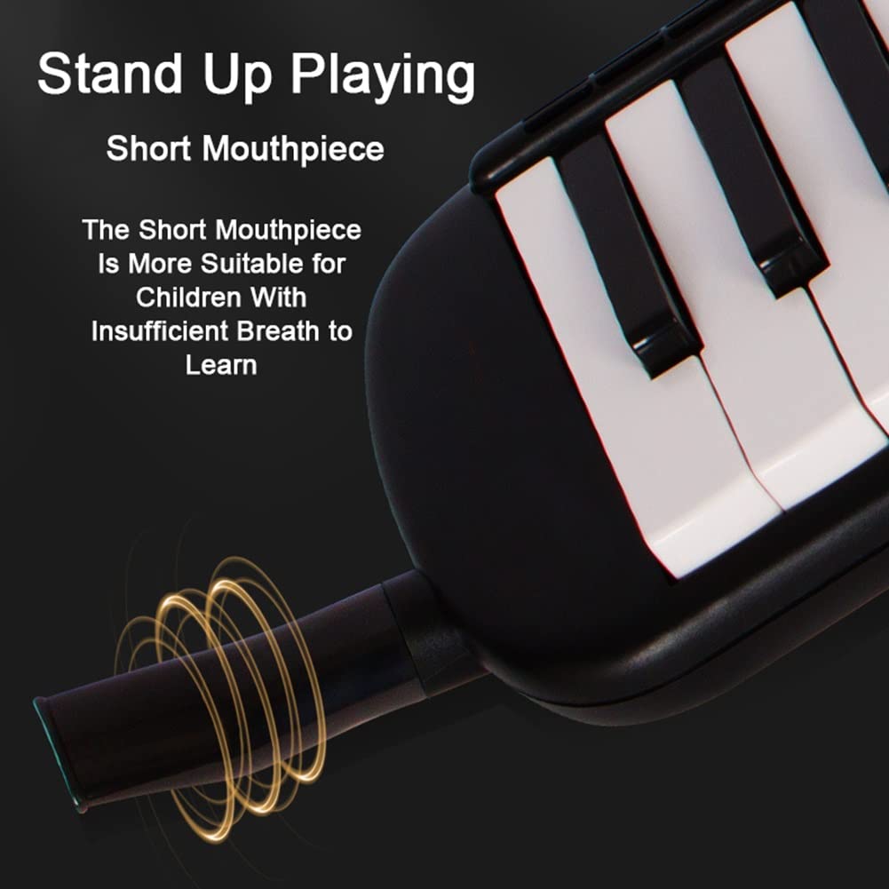 Melodica Professionale, Nero 37 Tasti Pianoforte Strumento Melodica Tastiera Armonica Strumento Musicale a Fiato per Principianti Professionisti Regalo per Adulti (Size : 32 Key)