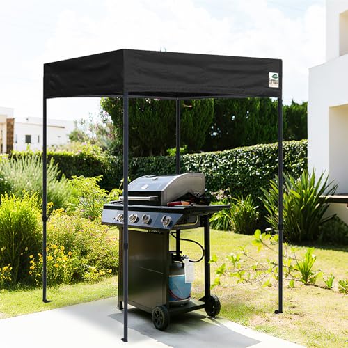 Image of Eurmax USA 5x5 Pop Up Canopy Tent,Commercial Tent with Patented No-Tip Rolling Bag,4 Zippered Removable Walls,UV & Water Resistant Top,Heavy Duty Outdoor Gazebo,Instant Shelter(Black with Window)