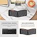 MEETION Ergonomic Foldable Bluetooth Keyboard, Split Compact Portable Keyboard for Business Travel, Ultra-Thin Folding Rechargeable Wireless Keyboards for iOS Android Windows Mac Tablet PC Smartphone