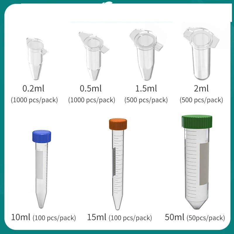 Plastic centrifuge tube 0.2 ml 0.5 ml 1.5 ml 2 ml 10 ml 15 ml 50ml micro scale pcr tube prp tube Lab equipment test tube(2ml)