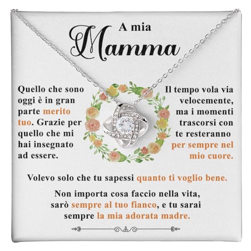 【PRONTO PER LA CONSEGNA】riceverai il regalo per la festa della mamma, cumpleanno o natale pronto per essere consegnato, con la collana accuratamente posizionata sulla carta e all'interno della sua scatola, esattamente come mostrato nell'immagine. Un modo comodo per fare un regalo per la mamma impeccabile senza ulteriori preparazioni.
