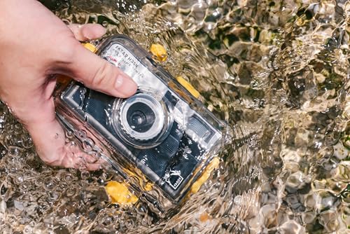 Image of KODAK EKTAR H35N Half Frame Film Camera, 35mm, Reusable, Focus-Free, Bulb Function, Built-in Star Filter, Coated Improved Lens (Film & AAA Battery are not Included) (Striped Silver, Premium Kit)
